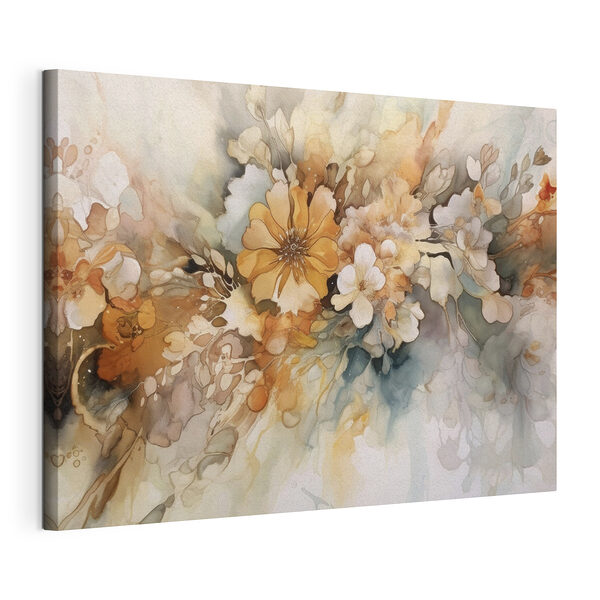Florale Aquarelle, die in Harmonie miteinander verschmelzen Wandbilder Florale Aquarelle, die in Harmonie miteinander verschmelzen