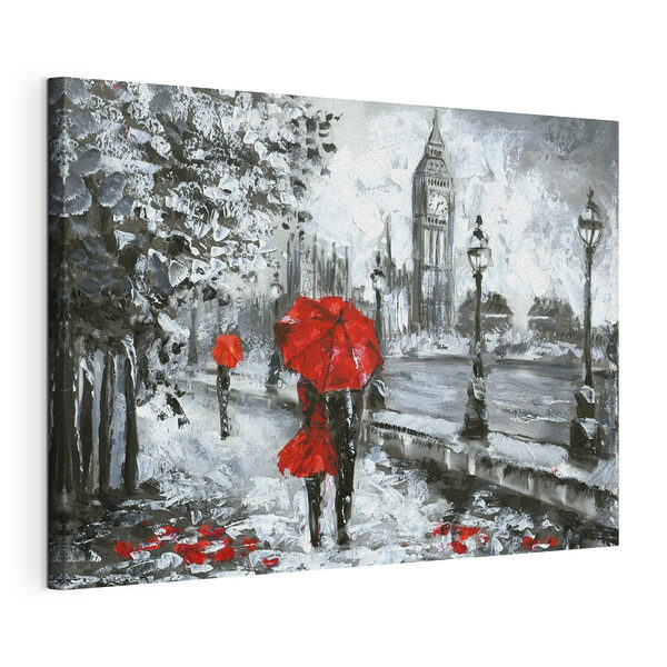 Malerei eines roten Regenschirms Wandbilder Malerei eines roten Regenschirms