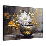 Wandbilder Elegante Blüten in verschnörkelter Vase