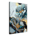 Wandbilder Elegantes florales Kunstwerk mit metallischen Akzenten