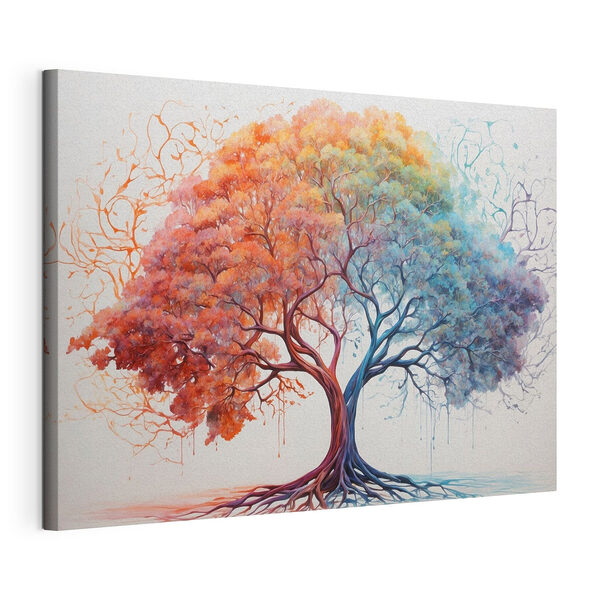 Baum mit verschiedenen Farben der Blätter Wandbilder Baum mit verschiedenen Farben der Blätter