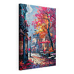 Wandbilder Gemütliche Straße mit Herbstfarben