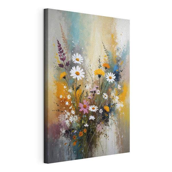Wandbilder Lebendiges florales Meisterwerk mit Sprenkeln