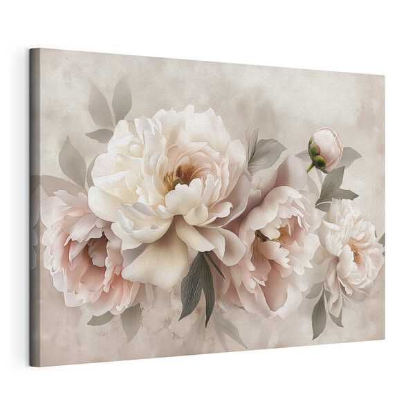 Wandbilder Gruppe von Blumen auf einem weißen Hintergrund