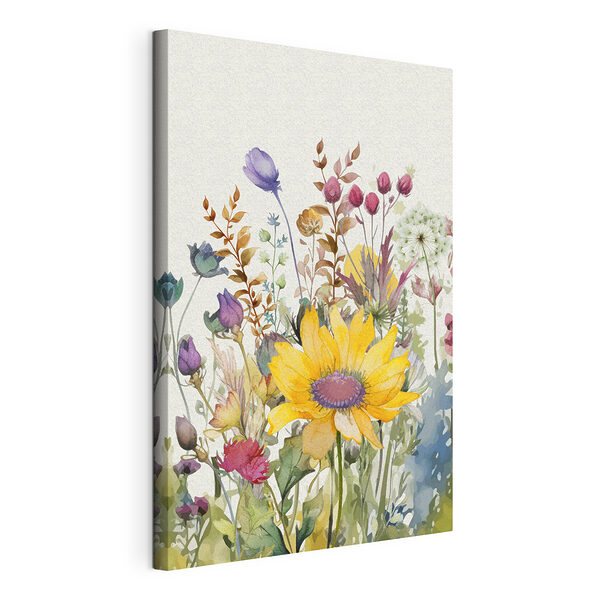 Wandbilder Aquarellmalerei von Blumen