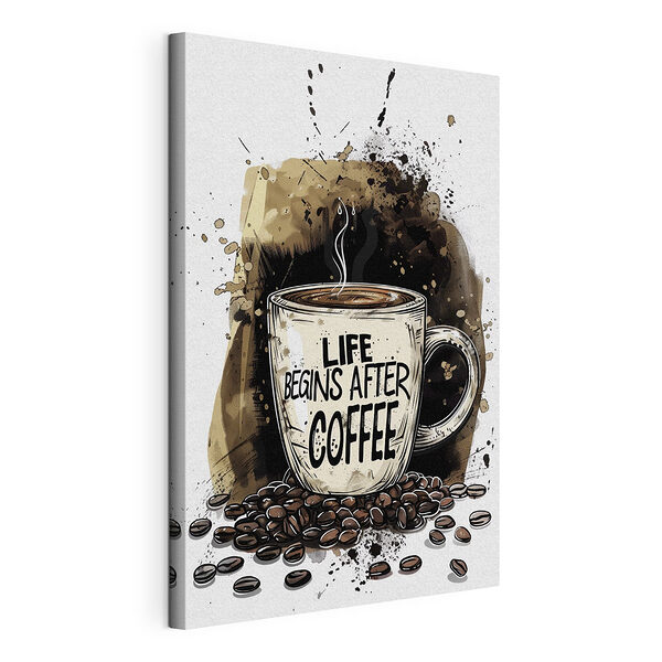 Wandbilder Kaffeetasse mit einer dampfenden Flüssigkeit darin