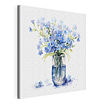 Wandbilder Aquarell einer Vase mit Blumen