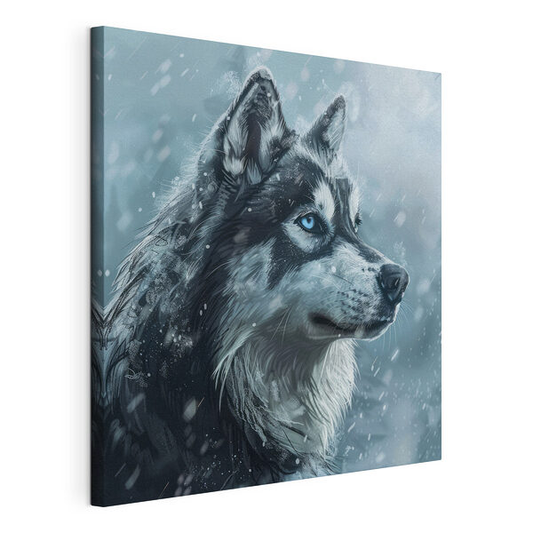 Wandbilder Hund im Schnee