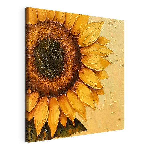 Wandbilder Gemälde einer Sonnenblume