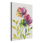 Wandbilder Malerei von Blumen und Blättern