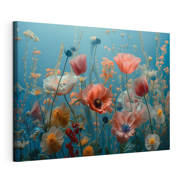 Gruppe von Blumen auf einem Feld Wandbilder Gruppe von Blumen auf einem Feld