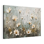 Wandbilder Gemälde mit Blumen an einer Wand