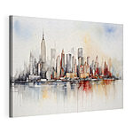 Wandbilder Aquarell einer Stadt
