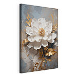 Wandbilder Elegante Blüte in Metallic-Tönen