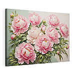 Wandbilder Gruppe von rosa Blumen
