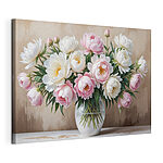 Wandbilder Vase mit Blumen auf einem Tisch