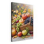 Wandbilder Korb mit Obst und Blättern