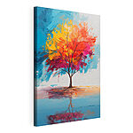 Wandbilder Canvas prints Painting of a colorful tree