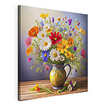 Wandbilder Bunte Blumen in einer Vase