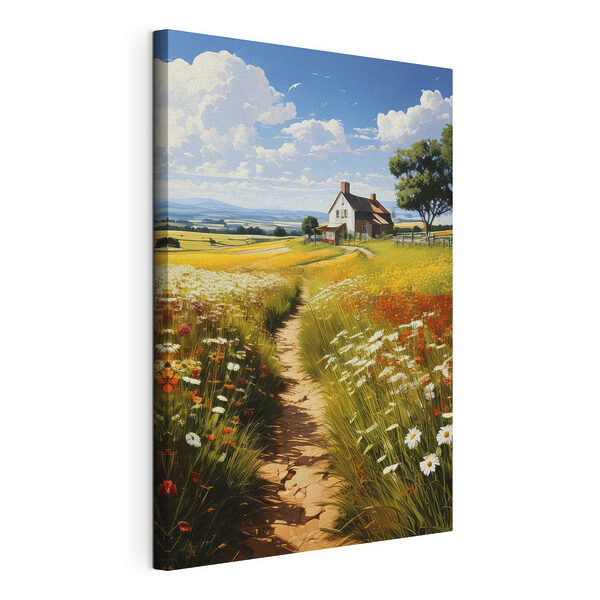 Weg durch ein Blumenfeld Wandbilder Weg durch ein Blumenfeld