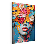 Wandbilder Gesicht mit Blumen bedeckt