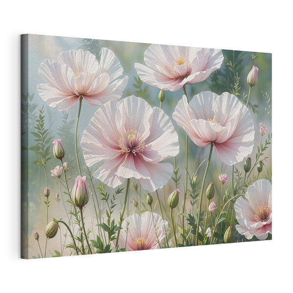 Wandbilder Gruppe von weißen Blumen