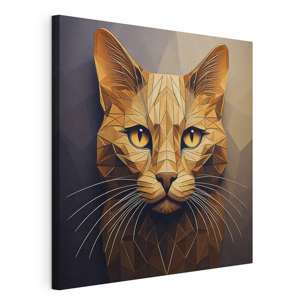 Wandbilder Katze mit Low-Poly-Design
