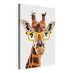 Wandbilder Giraffe mit gelber Brille