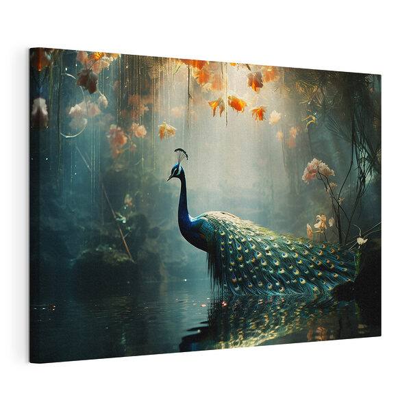 Pfau im Teich Wandbilder Pfau im Teich
