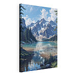 Wandbilder Canvas prints Lake surrounded by mountains