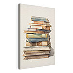 Wandbilder Aquarell eines Bücherstapels