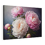 Wandbilder Gruppe von rosa und weißen Blumen