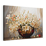 Wandbilder Vase mit weißen Blumen