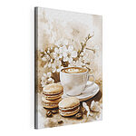 Wandbilder Tasse Kaffee und Makronen