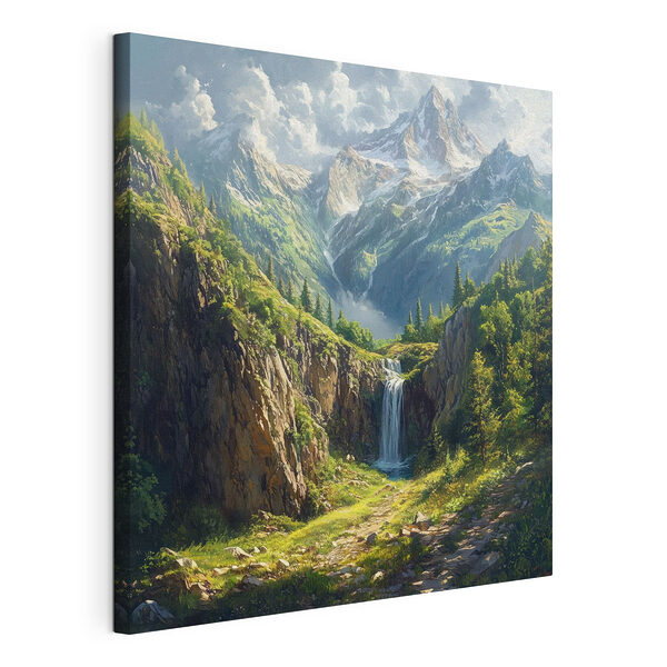 Wandbilder Wasserfall in einem Berg