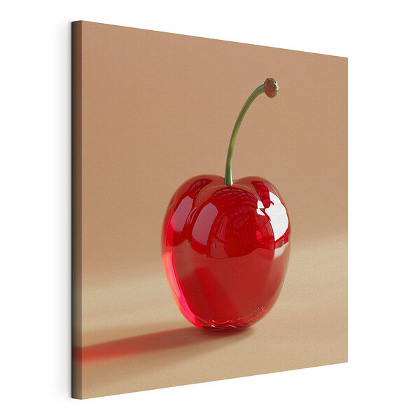 Rote Kirsche mit Stiel Wandbilder Rote Kirsche mit Stiel