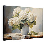 Wandbilder Gemälde mit weißen Blumen in einer Vase
