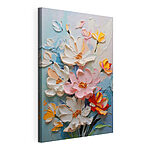 Wandbilder Gemälde mit Blumen an einer Wand