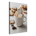Wandbilder Tasse Kekse mit Puderzucker