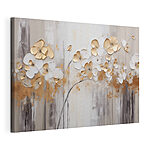 Wandbilder Gemälde mit Blumen an einer Wand