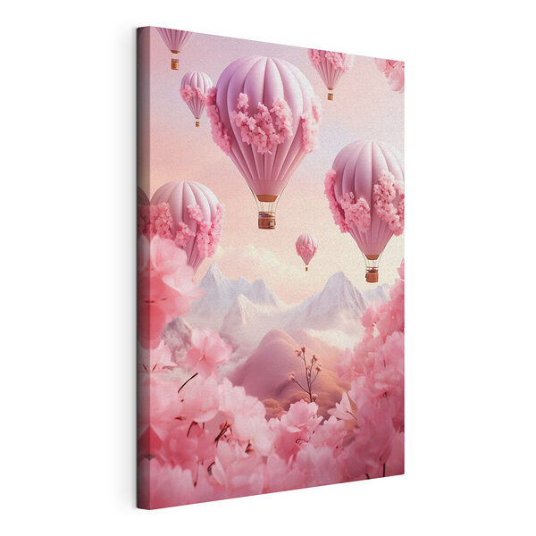 Wandbilder Heißluftballons mit Kirschblüten
