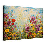 Wandbilder Malerei von Blumen und Gras