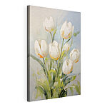 Wandbilder Gemälde von weißen Tulpen