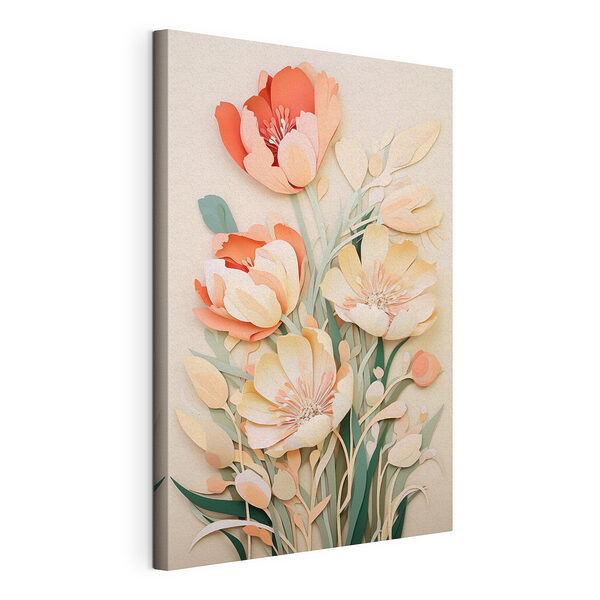 Wandbilder Wandbilder Ausgeschnittenes Papier mit Blumen (Artikelnummer: s43568)