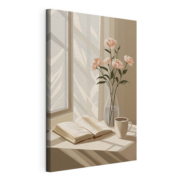 Wandbilder Buch und eine Vase mit Blumen (Artikelnummer: s44013) Wandbilder Wandbilder Buch und eine Vase mit Blumen (Artikelnummer: s44013)