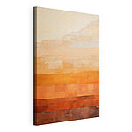 Wandbilder Wand mit orangefarbenen und weißen Streifen
