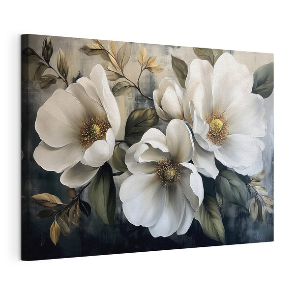 Malerei von weißen Blumen Wandbilder Malerei von weißen Blumen