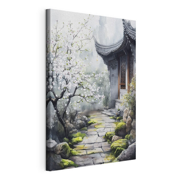 Wandbilder Gemälde eines Gebäudes mit einem Baum und Blumen (Artikelnummer: s44309) Wandbilder Wandbilder Gemälde eines Gebäudes mit einem Baum und Blumen (Artikelnummer: s44309)