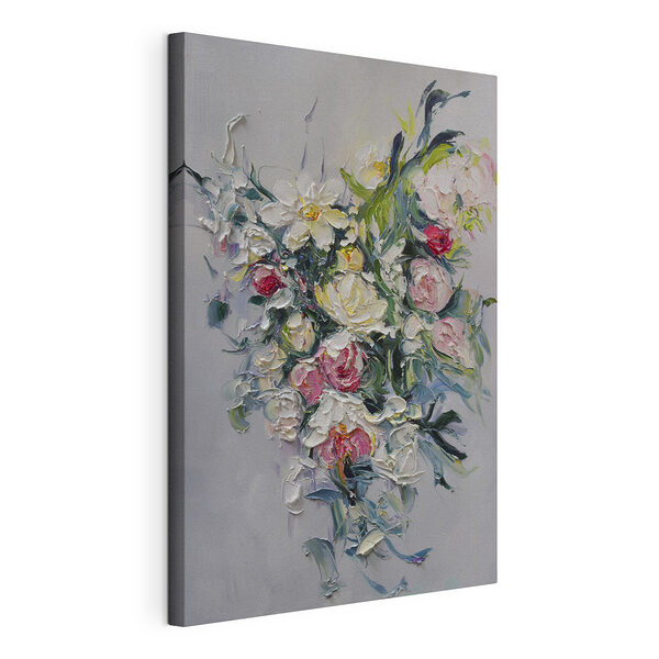 Wandbilder Wandbilder Malerei von Blumen auf einer weißen Fläche (Artikelnummer: s02859)