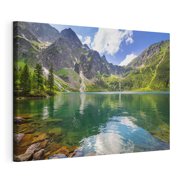 Wandbilder Von Bergen umgebener See